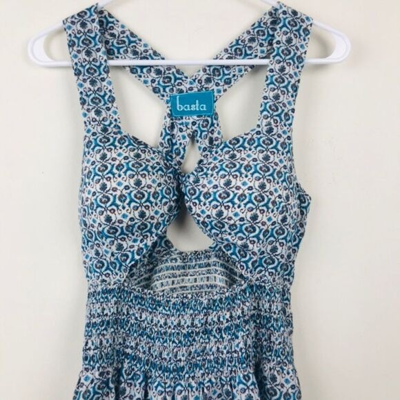 Revolve Basta Surf Naxos Midriff Cutout Floral Print Dress in Grecian Flower XS - Picture 8 of 11